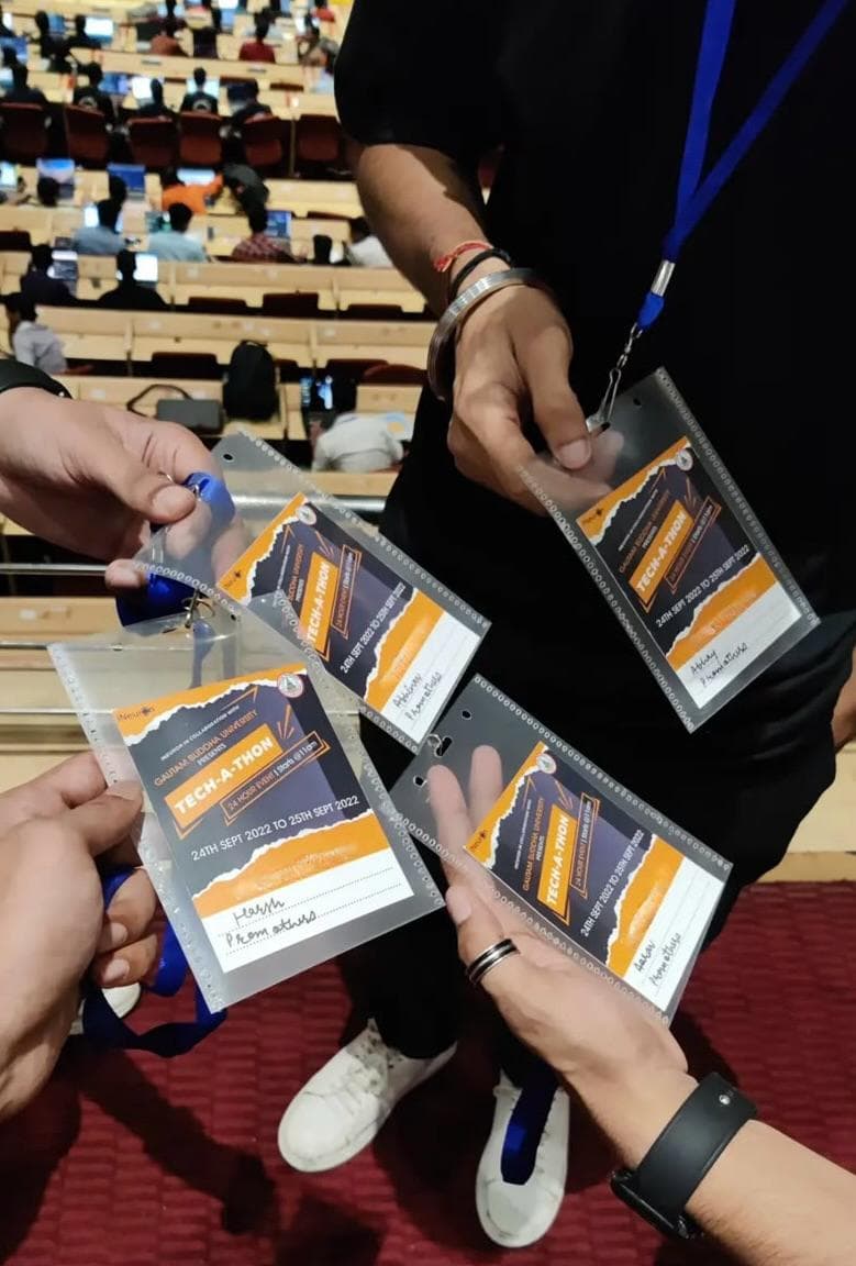 Passes and lanyards, ready for the gates